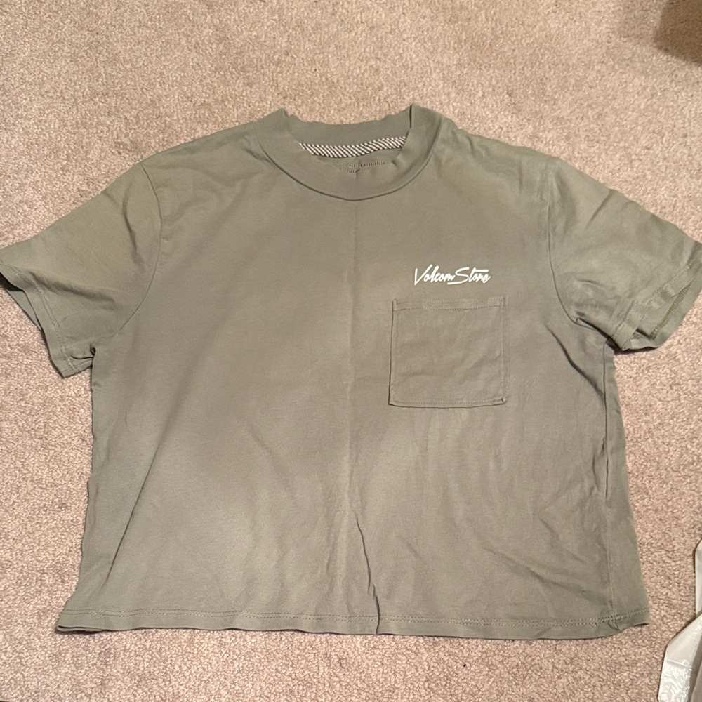 Volcom Olive Green Short Sleeve Tee